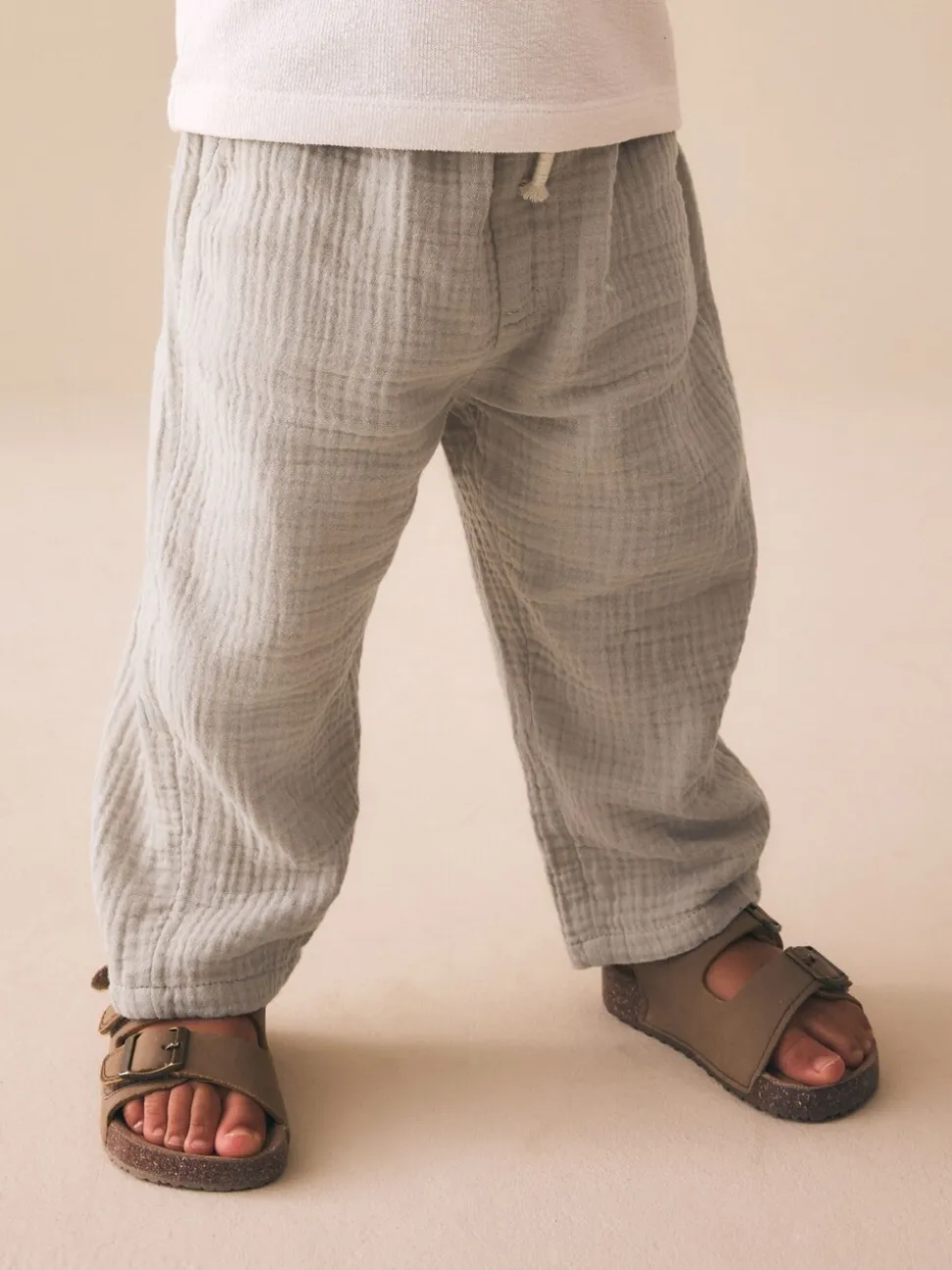 neutre - Pantalons à enfiler texturé doux (3mois-7ans)