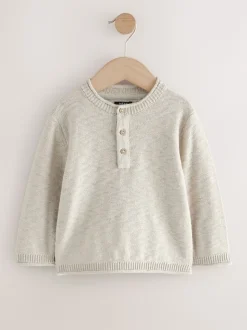 neutre - Pull tricoté Henleys (3mths-7yrs)