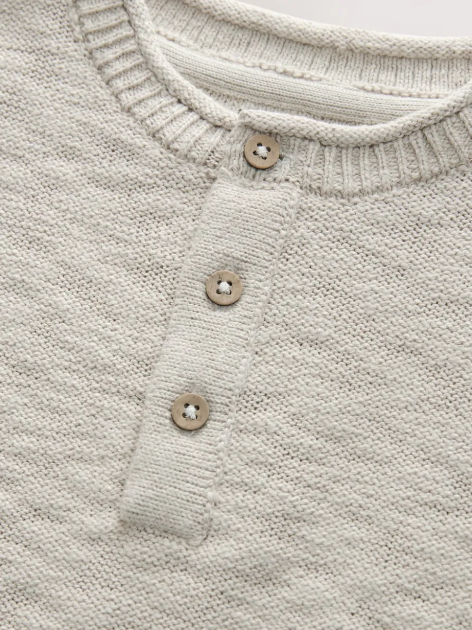 neutre - Pull tricoté Henleys (3mths-7yrs)