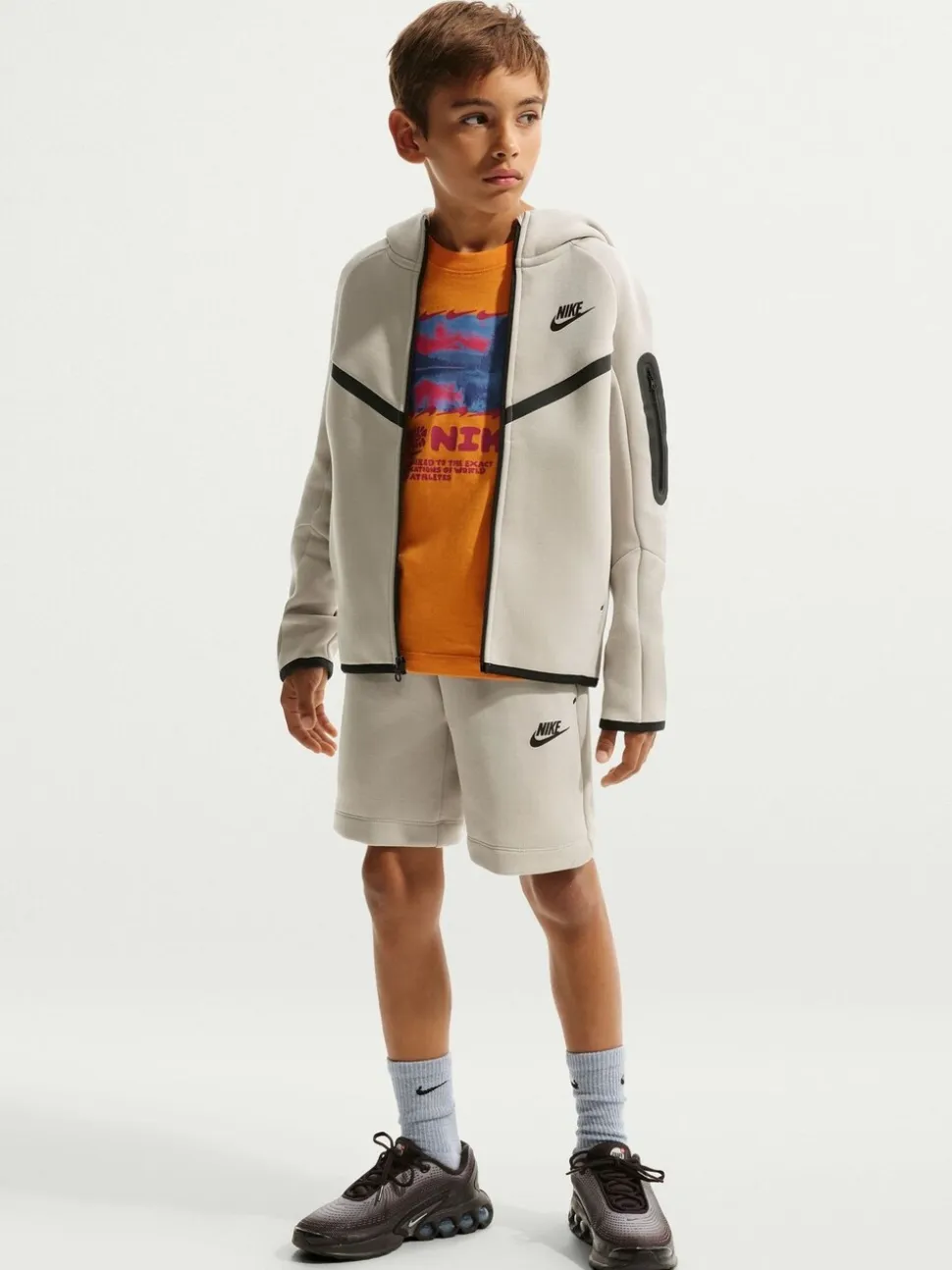 neutre - Short Nike Tech en molleton