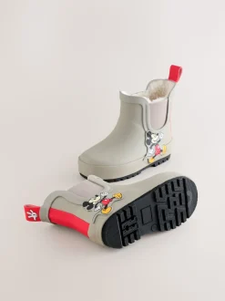 neutre - Wellies à cheville doublées Mickey Mouse