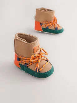 Neutre effet color block - Bottes de neige matelassées bébé (0-2mois)