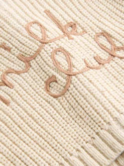Neutre Milk Club - Cardigan épais brodé en maille pour bébé