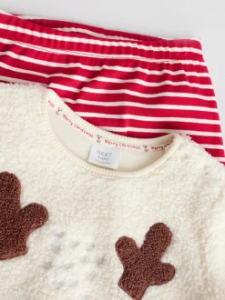 Neutre motif renne - Ensemble haut et legging bébé en polaire (0mois-2ans)