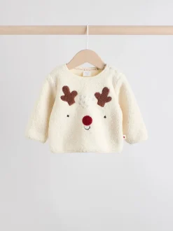 Neutre motif renne - Ensemble haut et legging bébé en polaire (0mois-2ans)