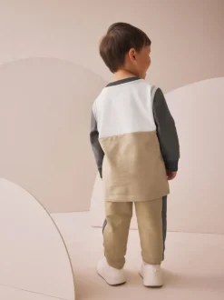 Neutre/gris - Ensemble T-shirt et Jogging à manches longues (3mths-7yrs)