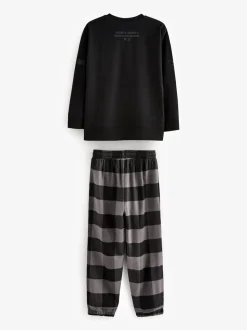 Neutre/Noir - Lot de 3 pyjamas tissés à carreaux (3-16ans)