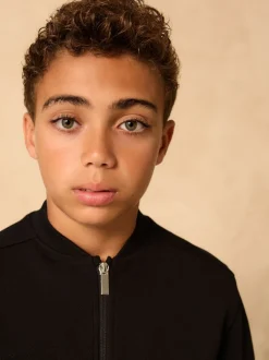 New Noir - Ensemble veste bomber en jersey élégant et jogging (3-16ans)