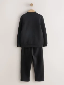 New Noir - Ensemble veste bomber en jersey élégant et jogging (3-16ans)