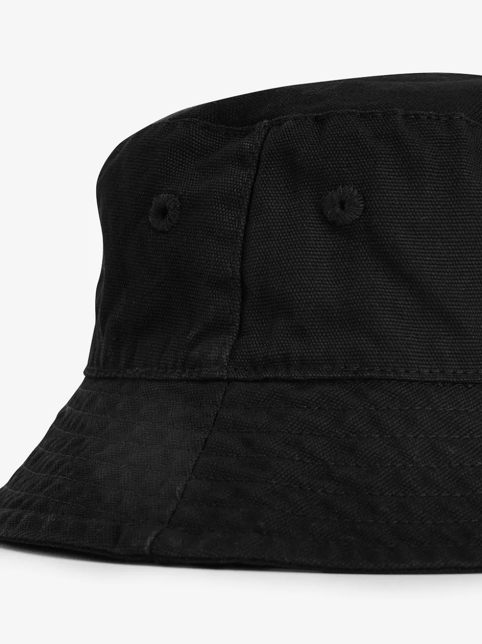 Noir - 100% coton seau en toile Chapeaux (3mois-16ans)