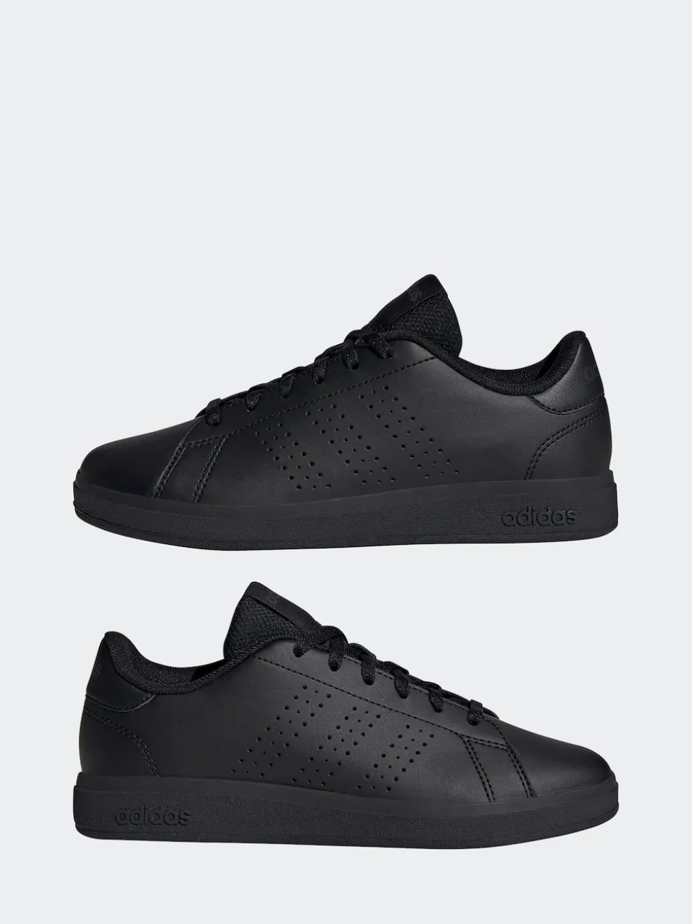 Noir - adidas Advantage Base 2.0 Baskets Dentelle Junior