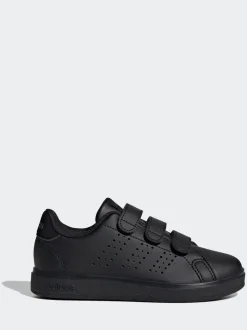 Noir - adidas Advantage Base 2.0 Baskets enfant à crochets et boucles