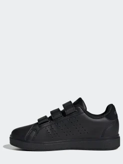 Noir - adidas Advantage Base 2.0 Baskets enfant à crochets et boucles