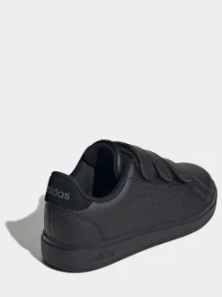 Noir - adidas Advantage Base 2.0 Baskets enfant à crochets et boucles