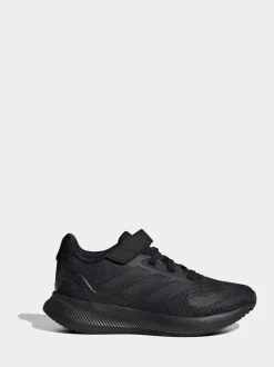 Noir - adidas Baskets de course Runfalcon 5 à lacets élastiques pour enfant