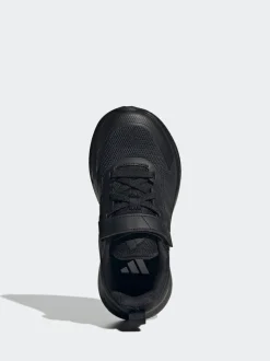 Noir - adidas Fortarun 4.0 Baskets enfant à crochets et boucles