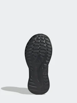 Noir - adidas Fortarun 4.0 Baskets enfant à crochets et boucles