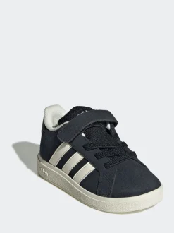 Noir - adidas Grand Court 2.0 Baskets à lacets élastiques bébé