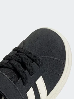Noir - adidas Grand Court 2.0 Baskets à lacets élastiques bébé