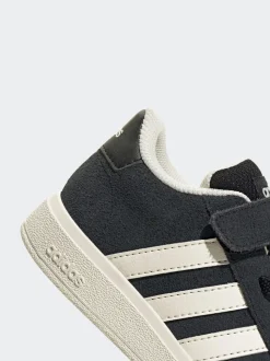 Noir - adidas Grand Court 2.0 Baskets à lacets élastiques bébé