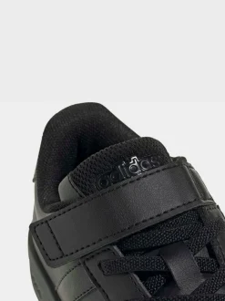 Noir - adidas Grand Court 3.0 Baskets enfant à lacets élastiques