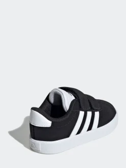 Noir - adidas Vl Cour 3.0 Baskets bébé à crochets et boucles