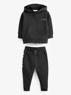 Noir - Baker by Ted Baker - Ensemble à capuche et jogging zippés en coton 100%.