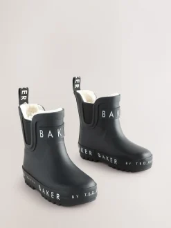 Noir - Baker by Ted Baker bottes de bien-être doublées de fausse fourrure garçon