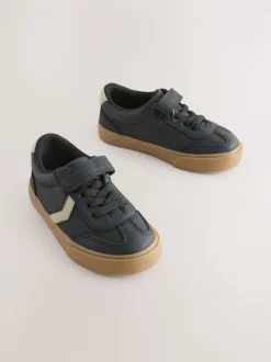 Noir - Baskets à lacets élastiques à fermeture tactile