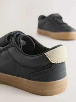 Noir - Baskets à lacets élastiques à fermeture tactile