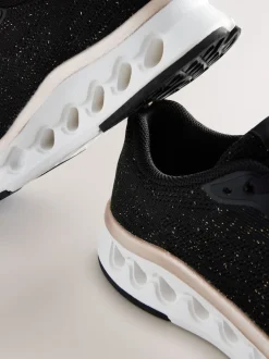 Noir - Baskets à lacets élastiques