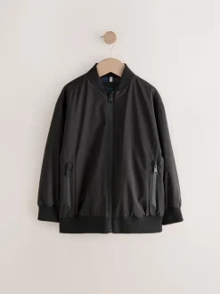 Noir - Blouson aviateur noir habillé (3-16ans)
