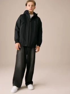 Noir - Blouson bomber imperméable (3-16ans)