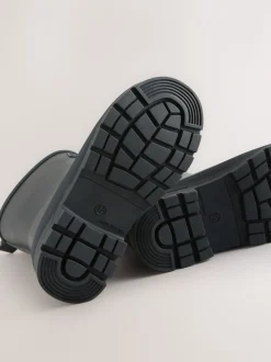 Noir - Bottes en caoutchouc doublées