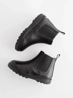 Noir - Bottines Chelsea en cuir doublées