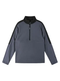 Noir - Chandail Reima en polaire Color-block à col zippé Laduille