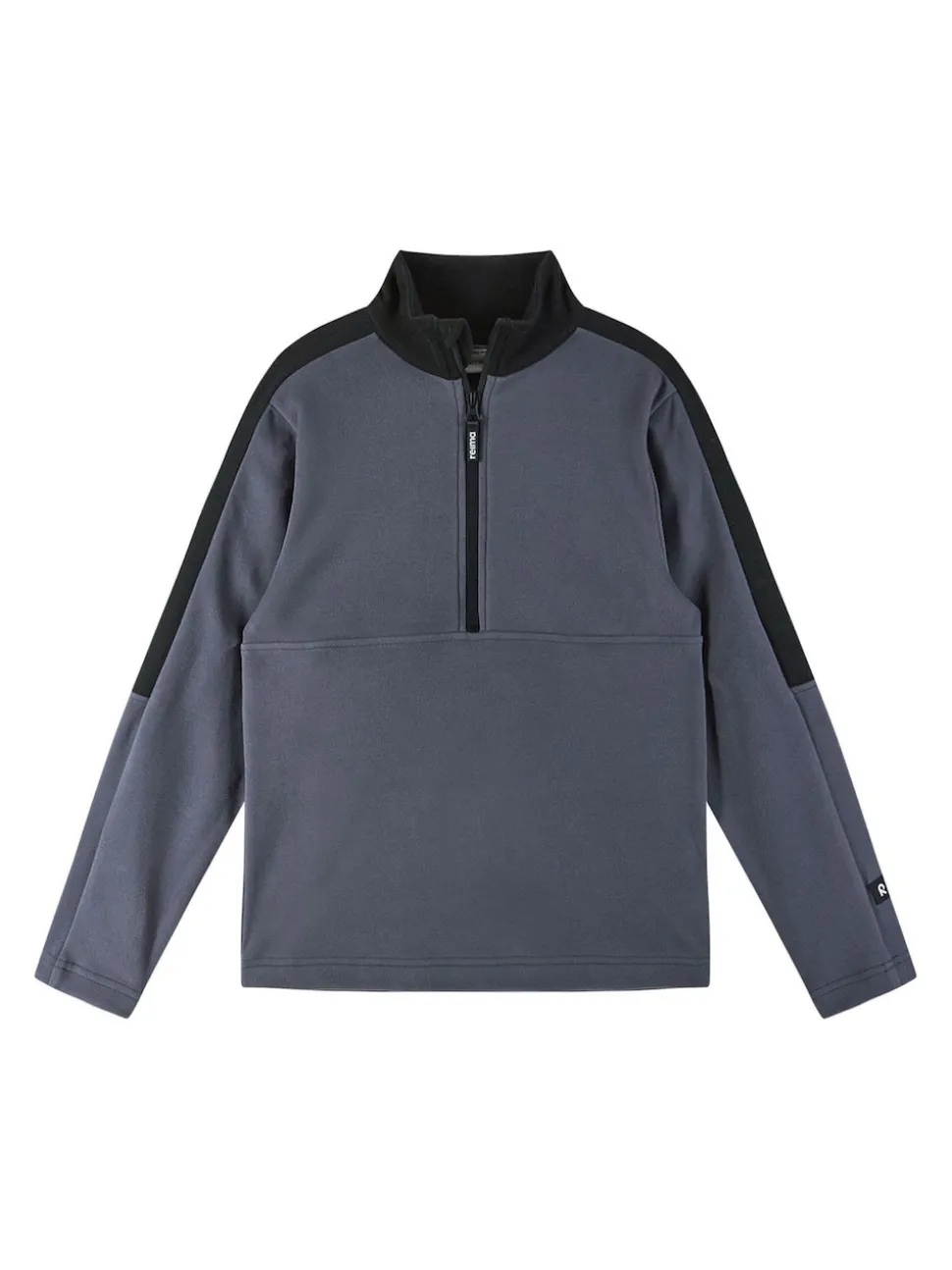 Noir - Chandail Reima en polaire Color-block à col zippé Laduille