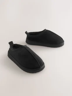 Noir - Chaussons mules douillets