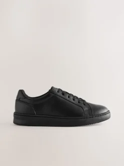 Noir - Chaussures d’école à lacets en cuir