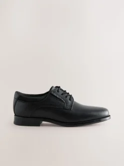 Noir - Chaussures d’école derby à lacets en cuir