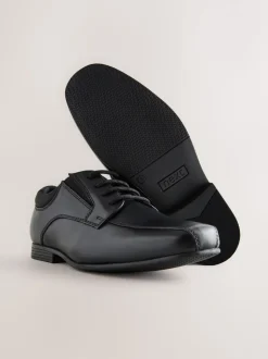 Noir - Chaussures d’école en cuir à lacets