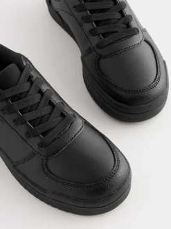 Noir - Chaussures de Dentelle scolaires