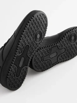 Noir - Chaussures de Dentelle scolaires