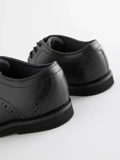 Noir - Chaussures élégantes en cuir style Brogue