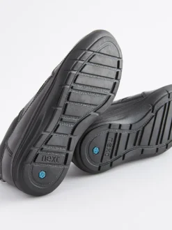 Noir - Chaussures School en cuir à lacets