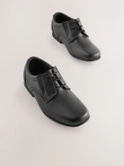 Noir - Chaussures School en cuir à lacets