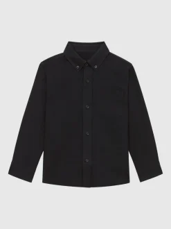 Noir - Chemise Oxford Reiss Greenwich à boutons