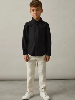 Noir - Chemise Oxford Reiss Greenwich à boutons