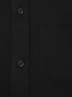 Noir - Chemise Oxford Reiss Greenwich à boutons