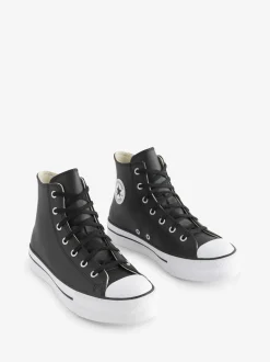 Noir - Converse Baskets EVA Leather Lift Youth